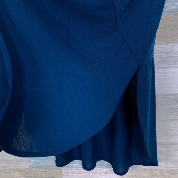 Sweet Pea NY&Co Hi Lo Dolman Tunic Blue Relaxed Fit Stretch Knit Womens Medium - Picture 5 of 9